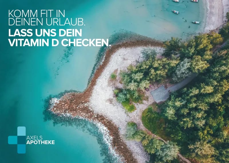 Komm fit in Deinen Urlaub. Lass uns Dein Vitamin D checken.